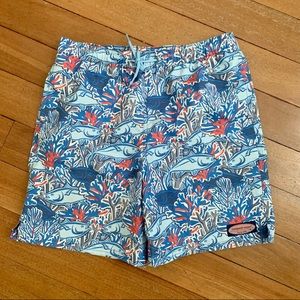 Vineyard Vines Blue and Red Kids Swim Trunks